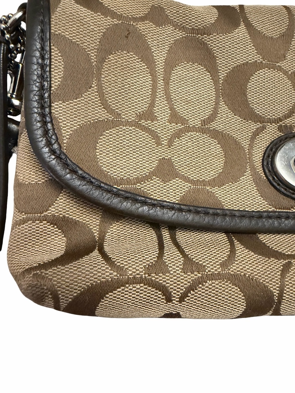 Y2K Vintage Coach - Brown Monogram Mini Bag wristlet - Picture 4 of 10